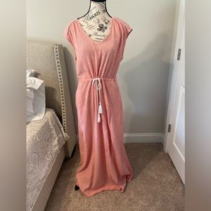 Red/White J. Crew Maxi Dress